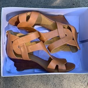 SOLD Nine West Leather Wedge Heels